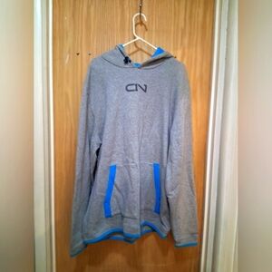 Under Armour Gray Hoodie with Blue Highlights Size XXXL